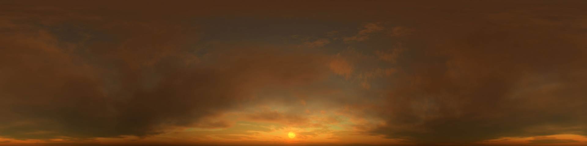 Сферическая панорама закат
